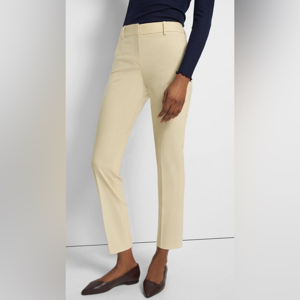 Theory treeca pants, color butter yellow, size 4